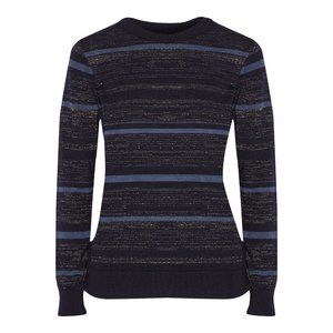 M.i.h Jeans Women's Blue Falls Metallic Striped Me